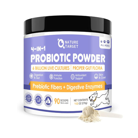 Probiotics for Dogs & Cats with Prebiotics, Digestive Enzymes, and Fiber