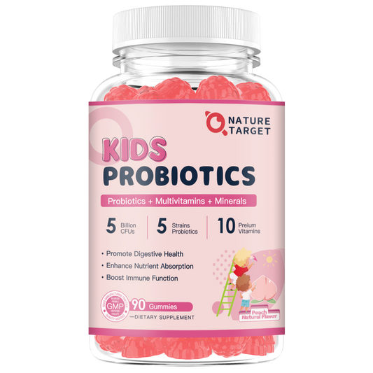 NATURE TARGET Probiotics for Kids, Kids Probiotic 90 Gummies