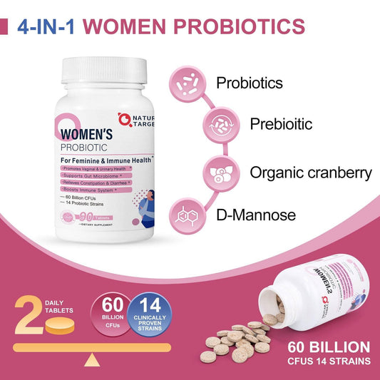 NATURE TARGET Probiotics Tablet for Women 90 Tablets Nature Target